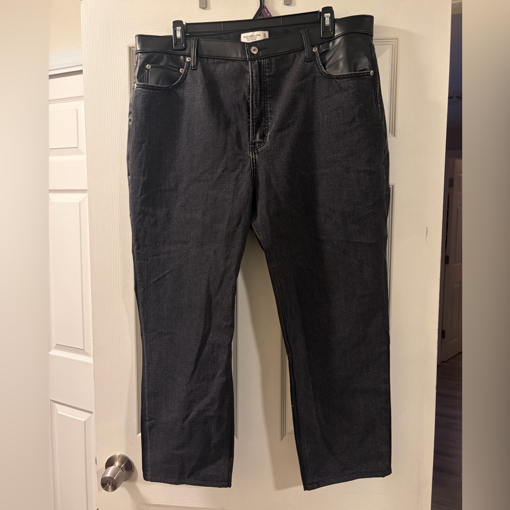 Abercrombie & Fitch Women's Dark Gray Straight Jeans